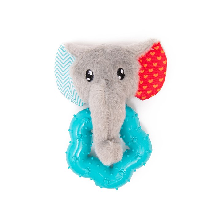 Small Cute Soft Elephant Face Dog Toy image 0