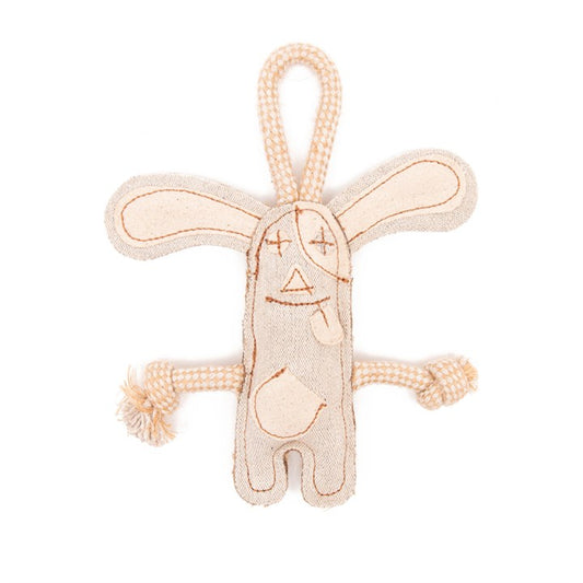 Green Elk Canvas Buddies Dog & Rope Dog Toy image 0