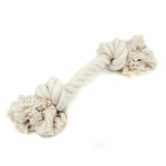 Cotton Rope Bone 2 knots Dog Toy image 0